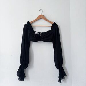 HOUSE OF CB CROPPED BARDOT TOP